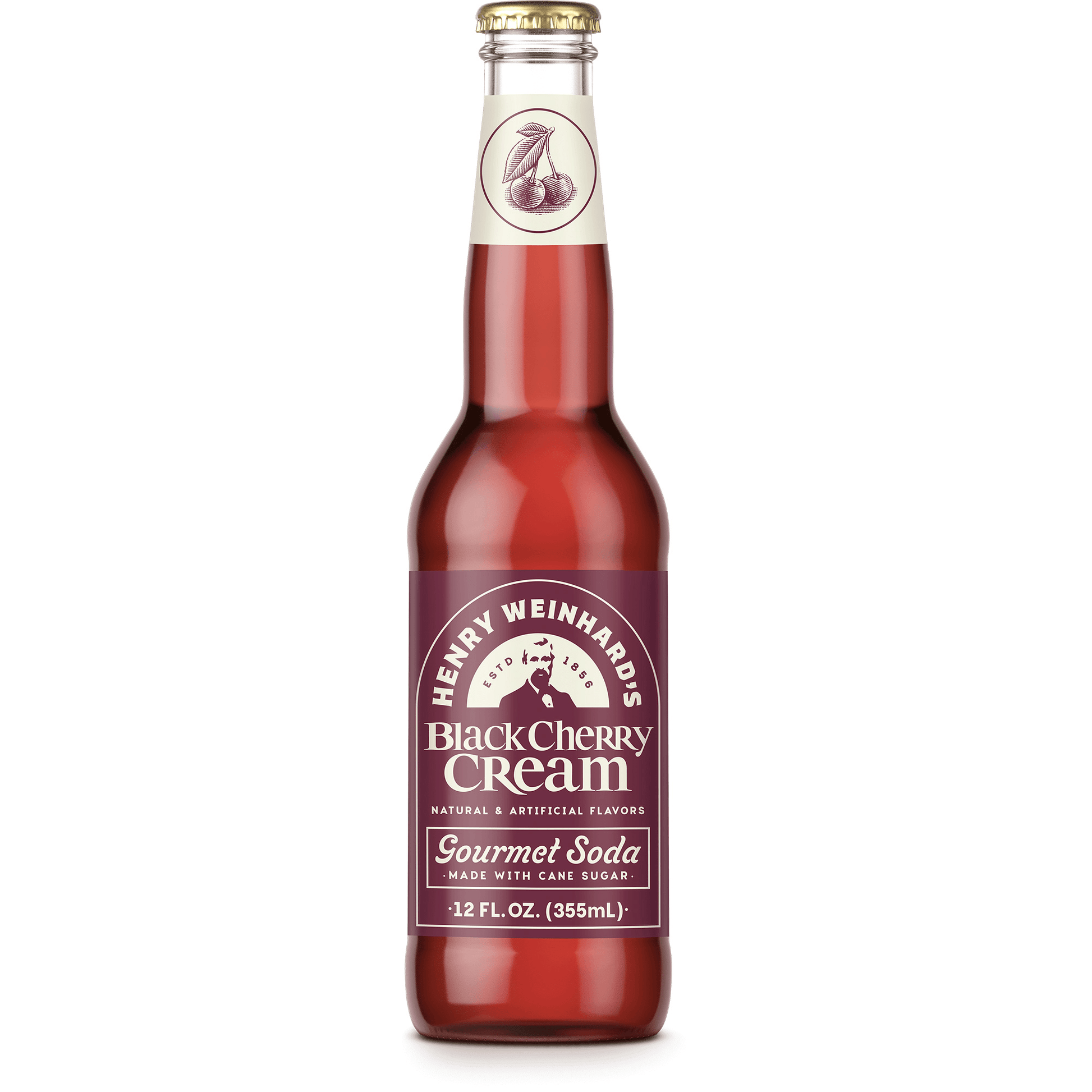 Henry Weinhard Black Cherry Cream, 12oz Glass Bottle 12ct