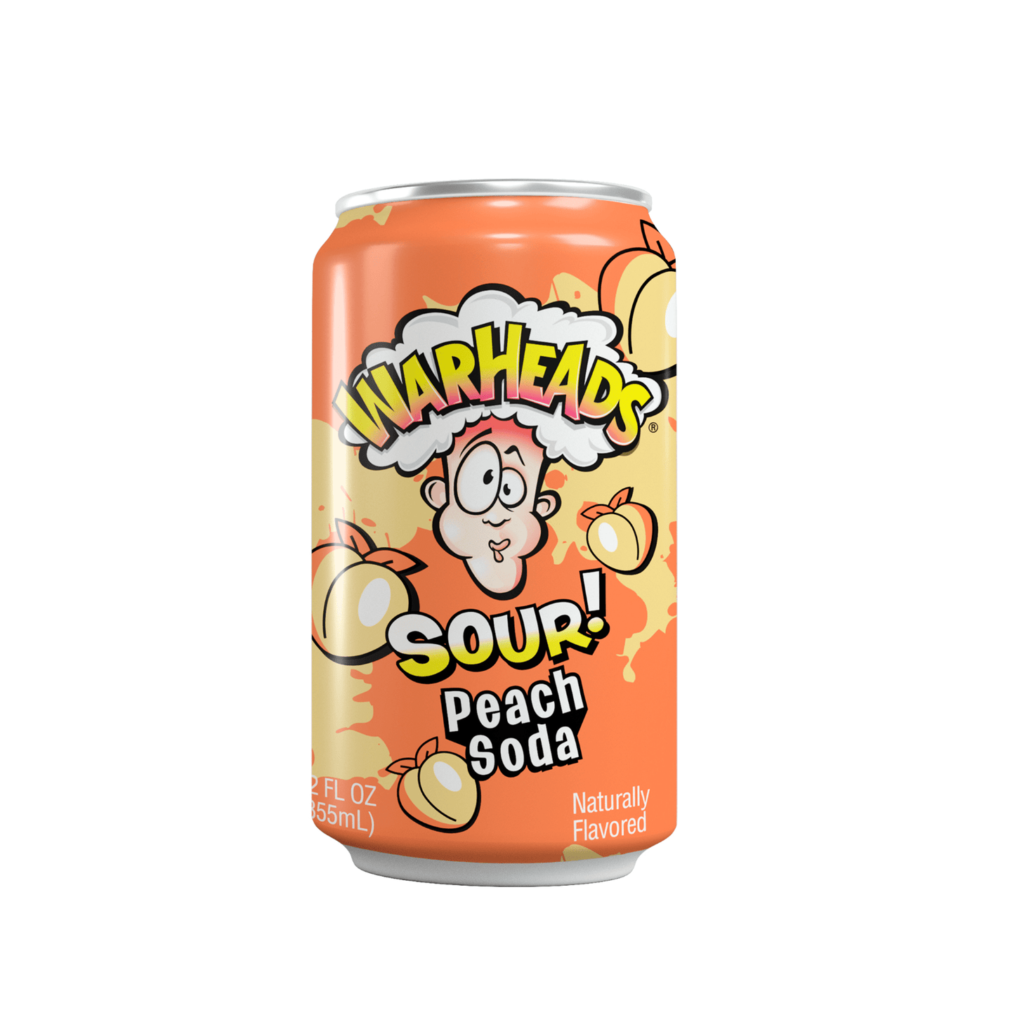 Warheads Sour! Soda - Peach, 12oz Can