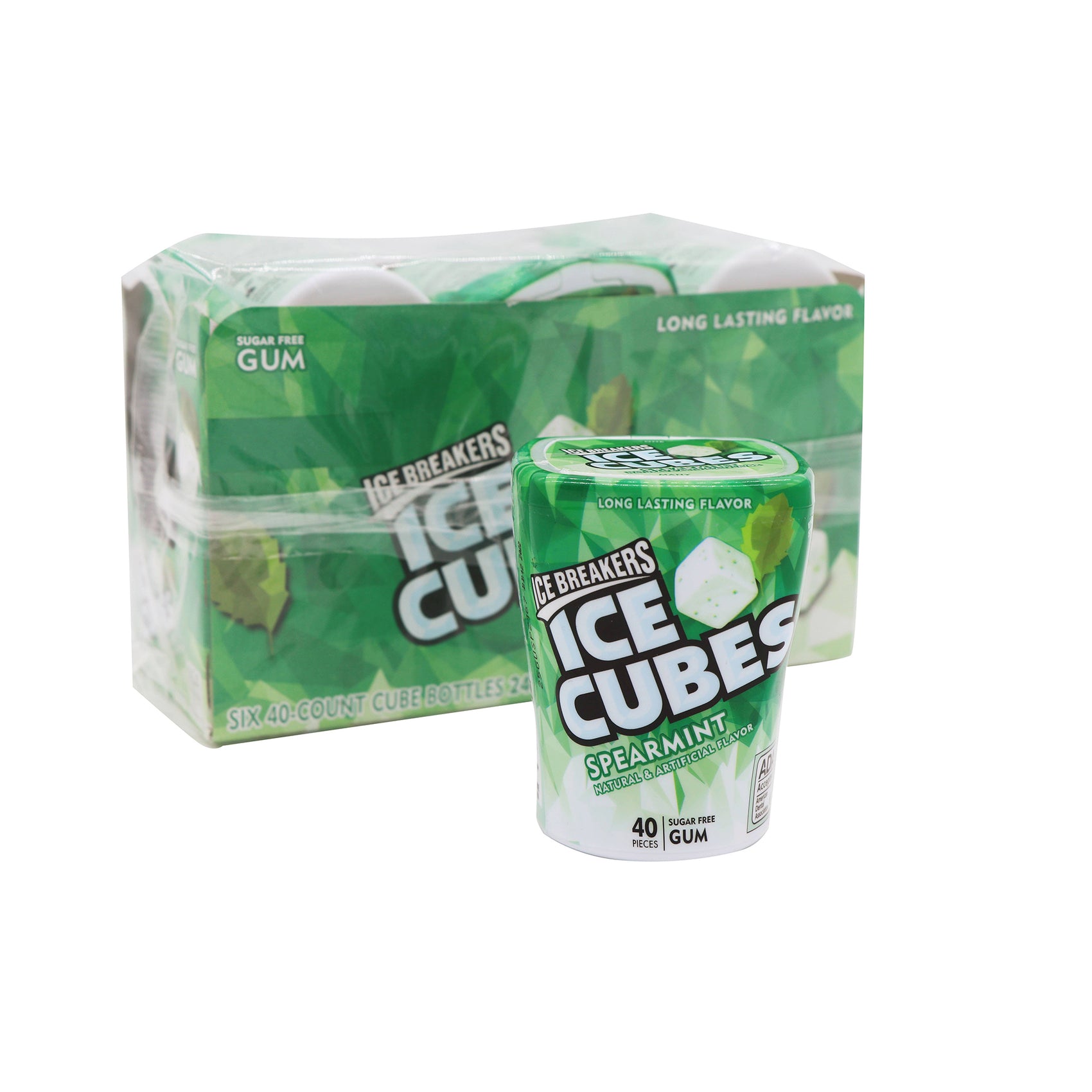 Ice Breakers Ice Cubes Spearmint, 40pc per Container, 6ct