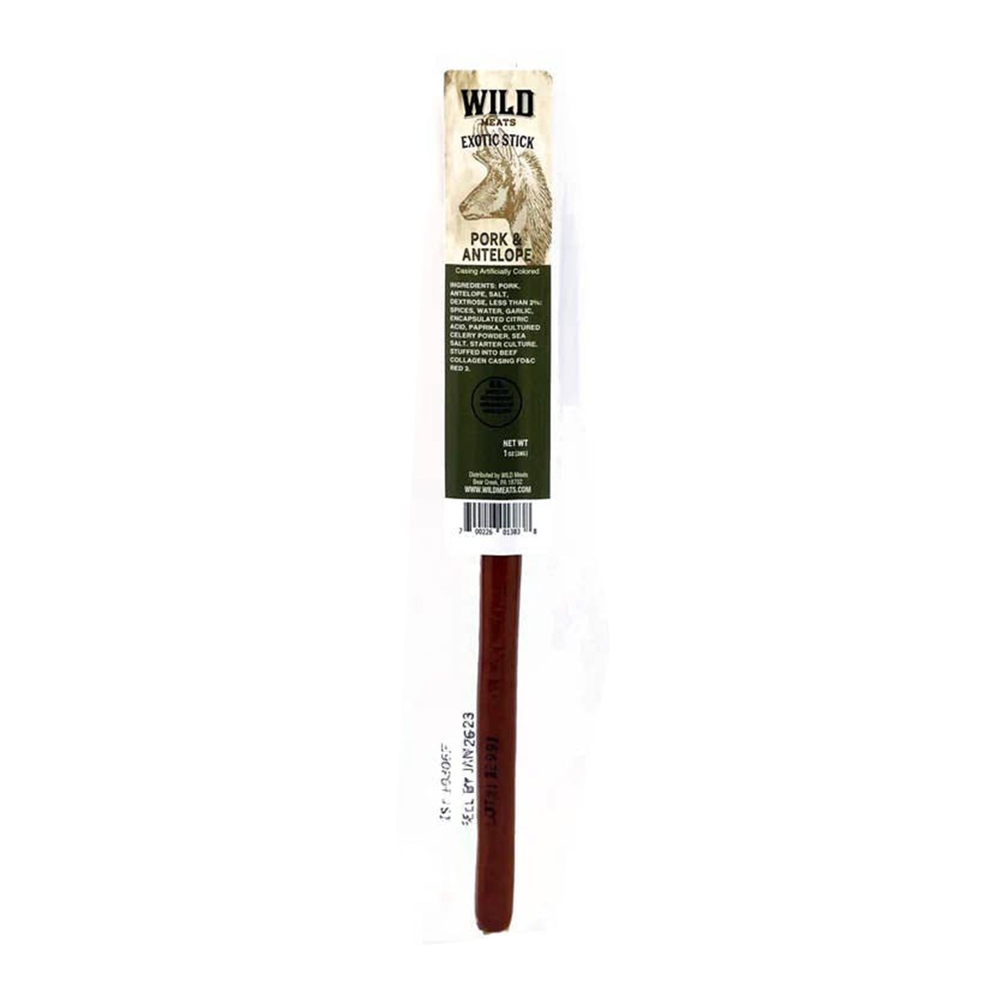 Wild Meats Exotic Stick, Pork & Antelope, 24 Count