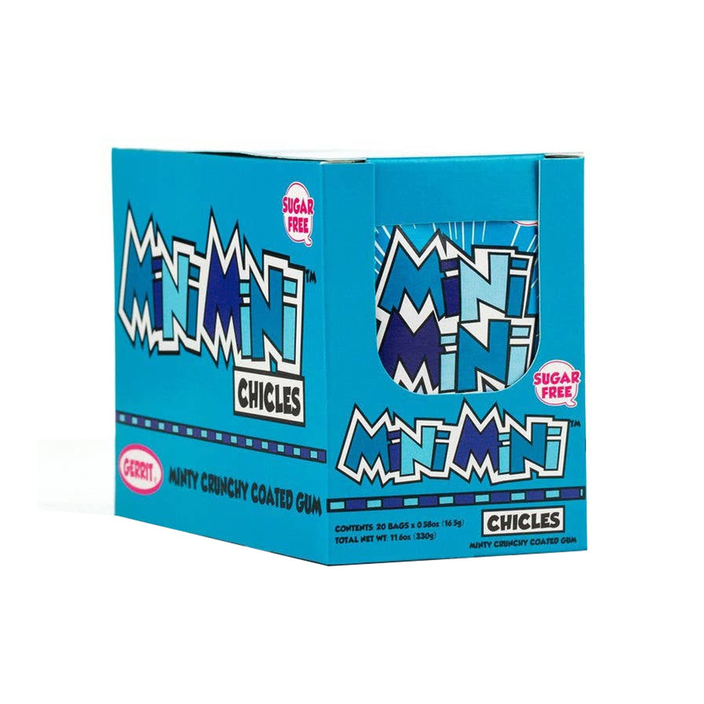 Mini Mini Chicles, Sugar Free Minty Crunchy Coated Gum, 20ct