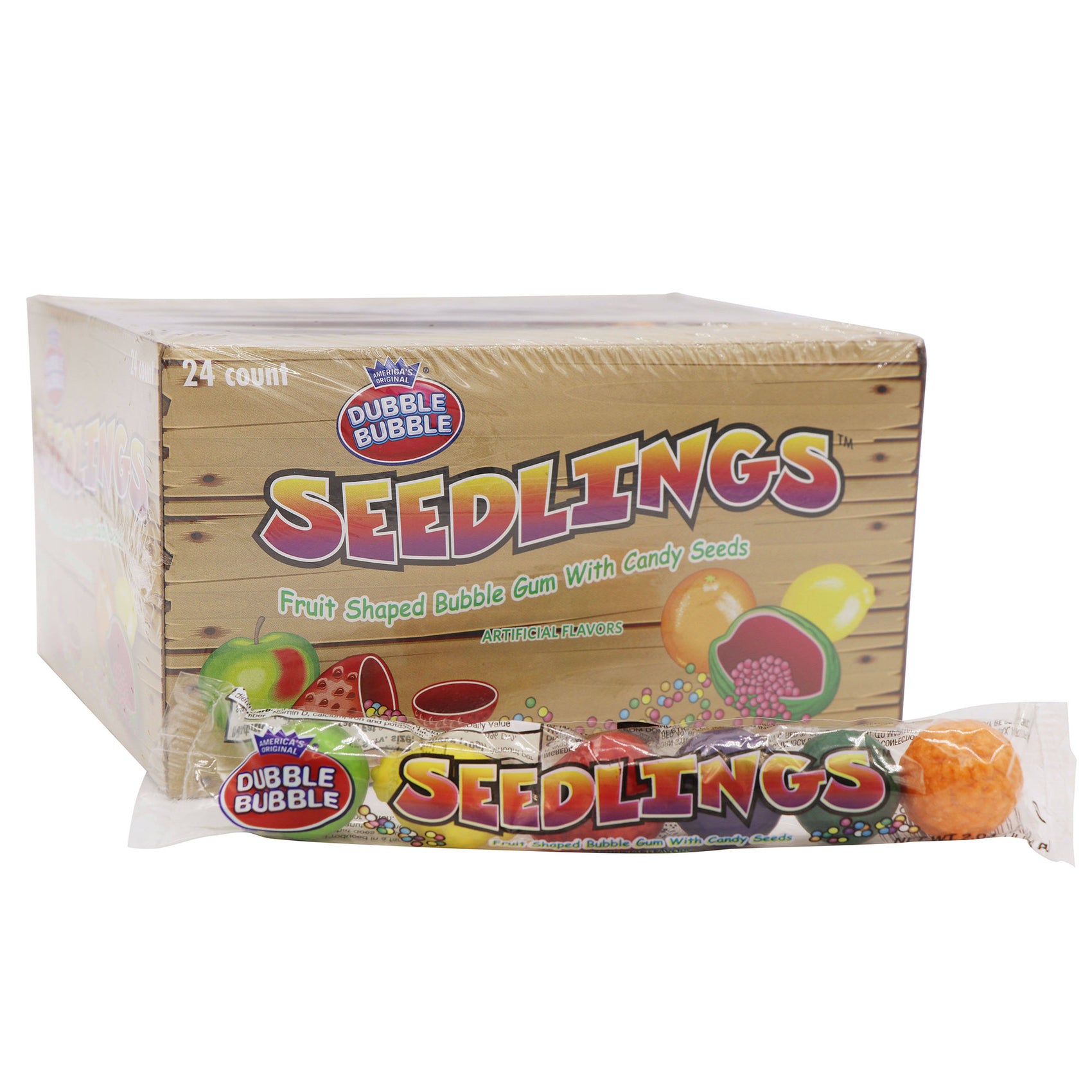 Dubble Bubble Seedlings Bubble Gum, 24ct
