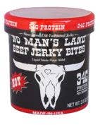No Man's Land Beef Jerky Bites, Hot 2oz, 6ct Display