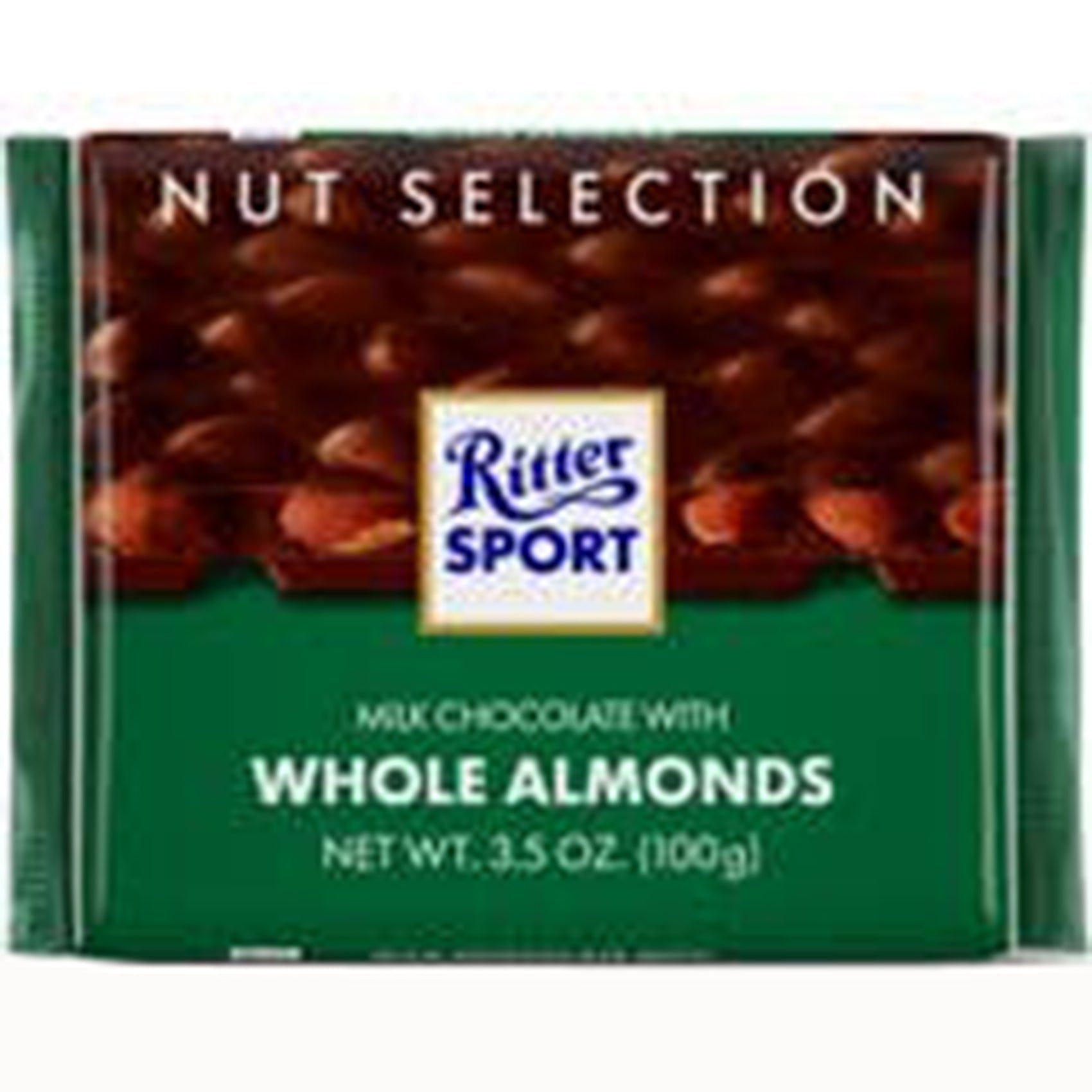 Ritter Sport, Milk Chocolate w/Almonds, 3.5oz, 11ct