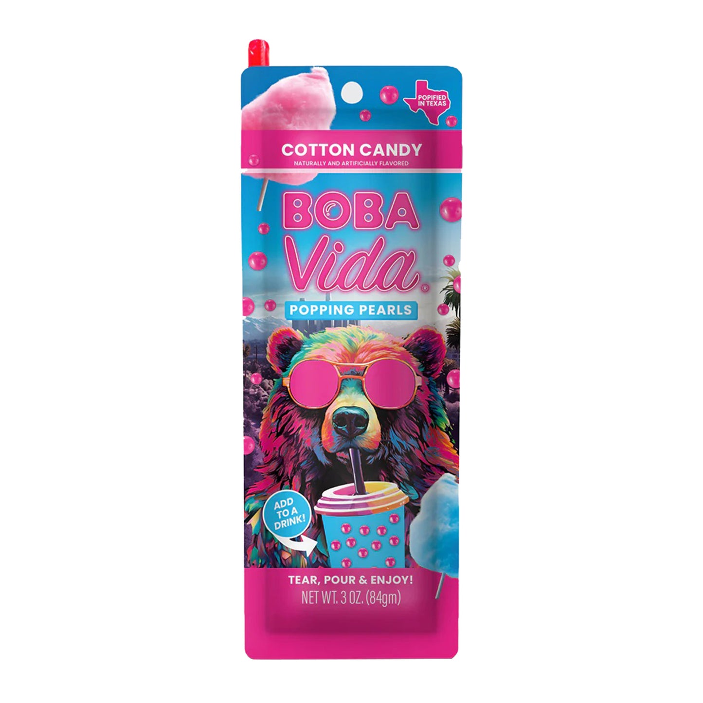 BobaVida Popping Boba - Cotton Candy, 10ct