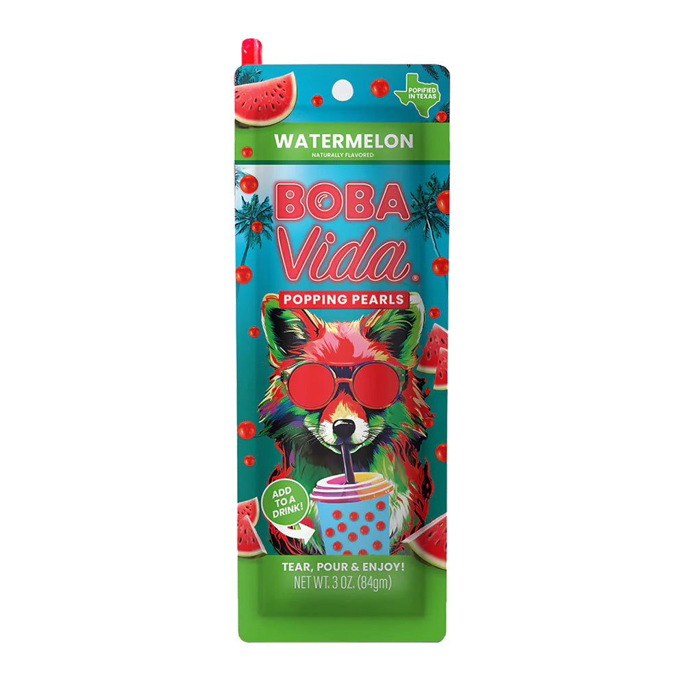 BobaVida Popping Boba -Juicy Watermelon, 10ct