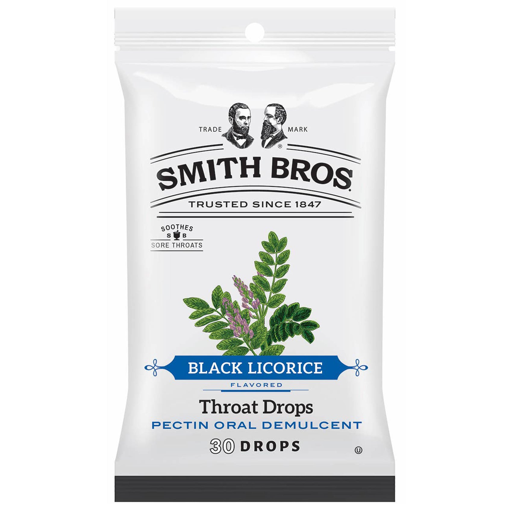 Smith Bros. Throat Drops, Black Licorice, 12ct