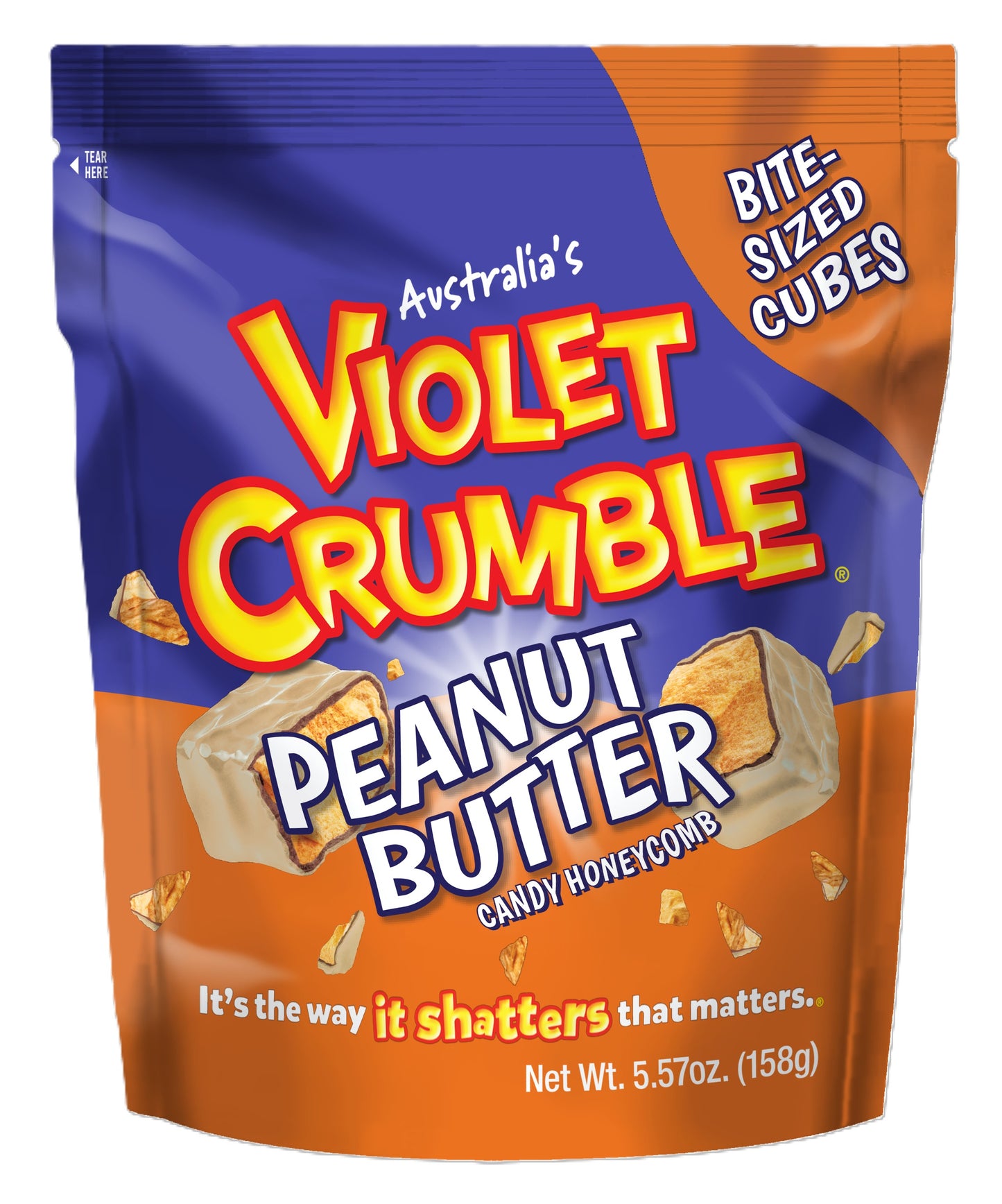 Violet Crumble Peanut Butter Cubes 5.57oz 8ct