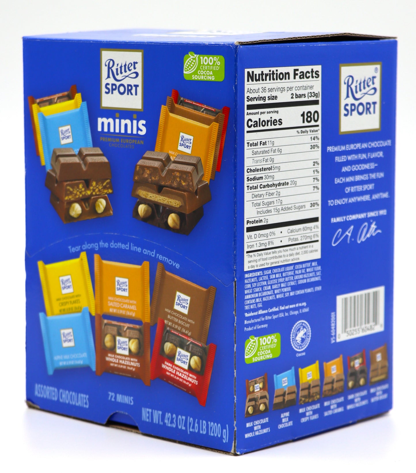 Ritter Sport Assorted Mini Chocolate Squares, 72ct