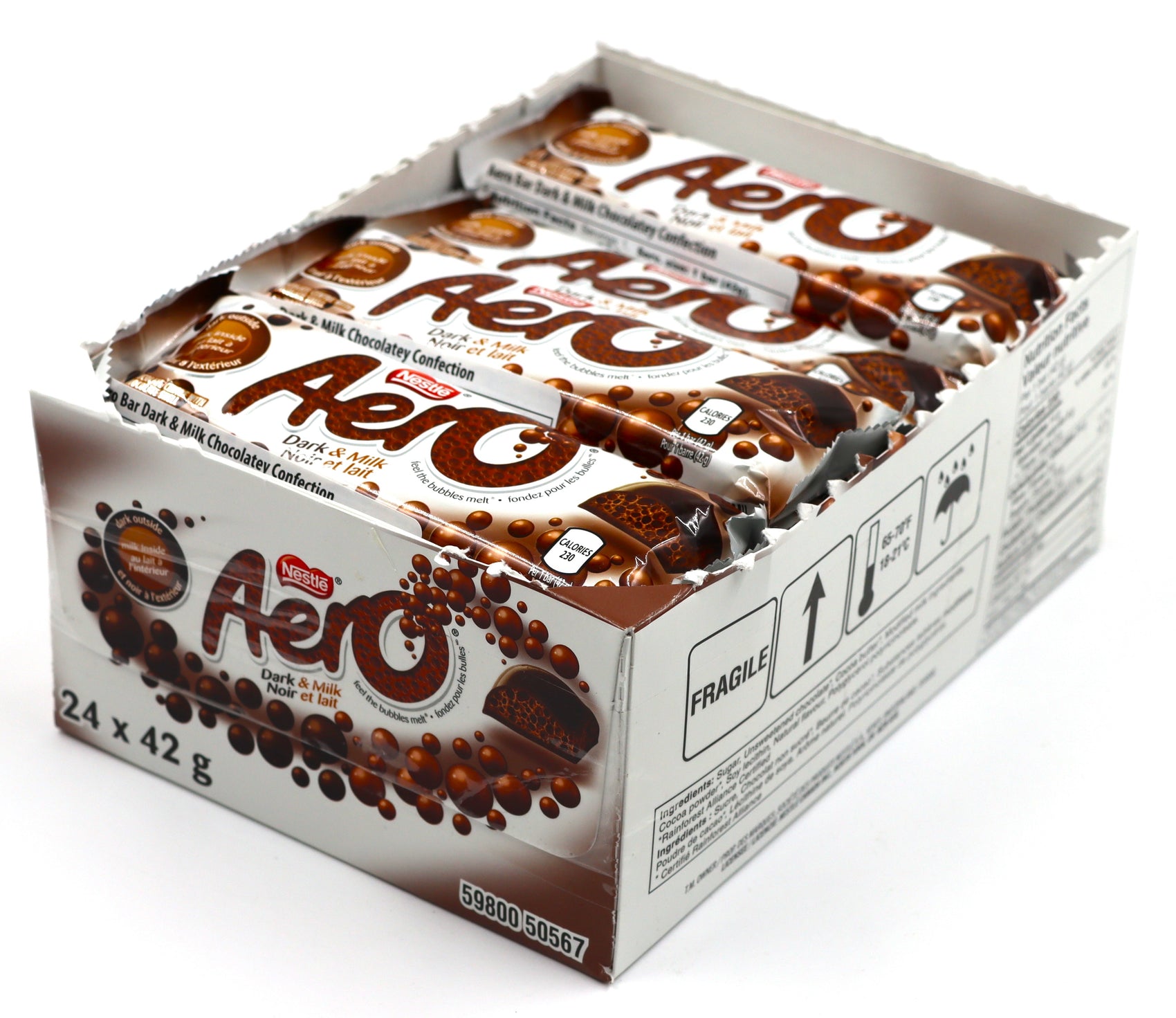 Limited Import Nestle AERO Dark/Milk Bar 42g 24ct