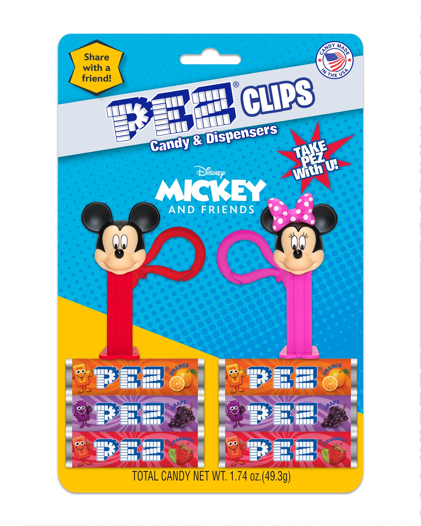 Pez Clips - Mickey, 12ct