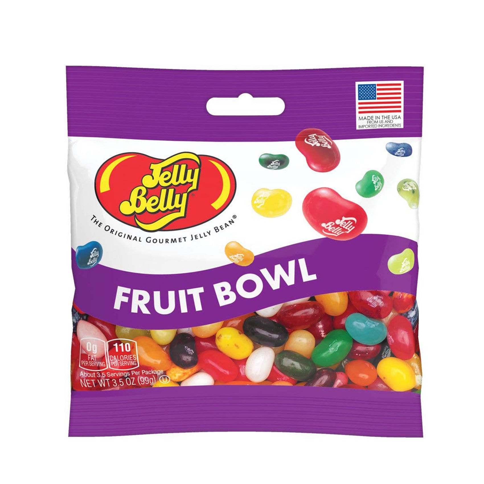Jelly Belly Fruit Bowl Jelly Beans Peg Bags, 12ct