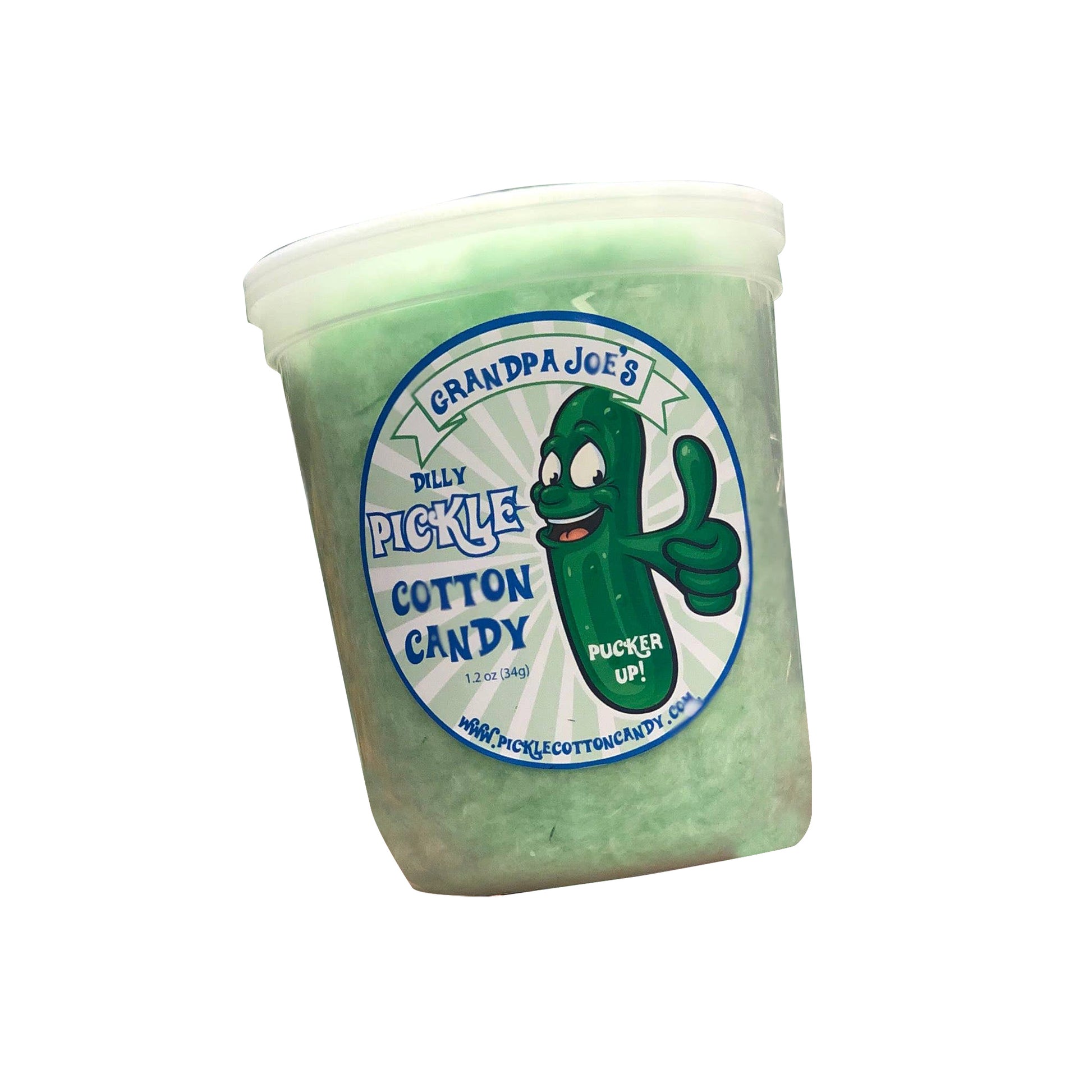 Grandpa Joe's Dilly Pickle Cotton Candy, 1.2oz, 12ct Case