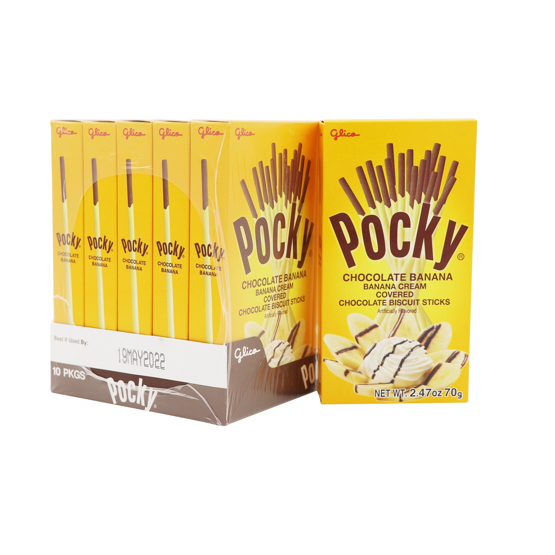 Pocky Banana Cream Covered, 70g, 10ct