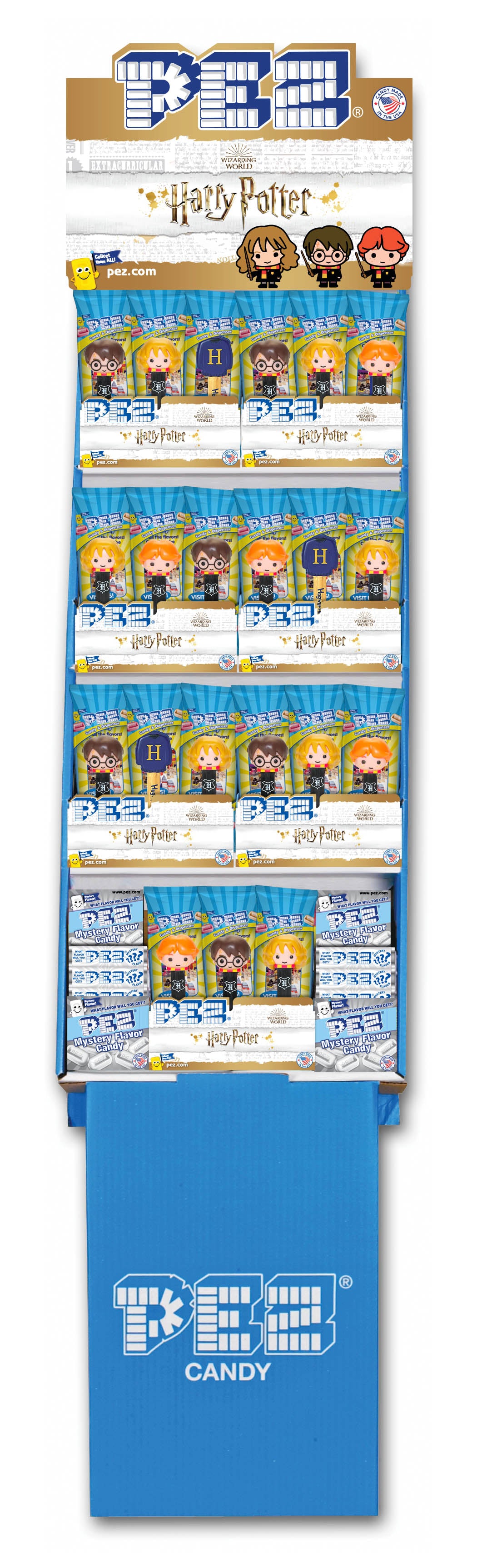 Floor Display Shipper: Pez Poly Bag - Harry Potter 108ct