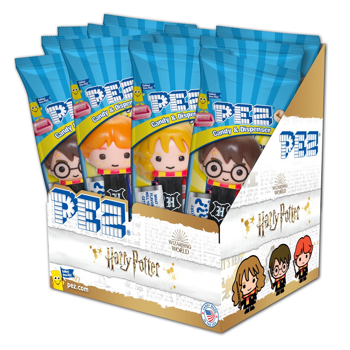 Floor Display Shipper: Pez Poly Bag - Harry Potter 108ct