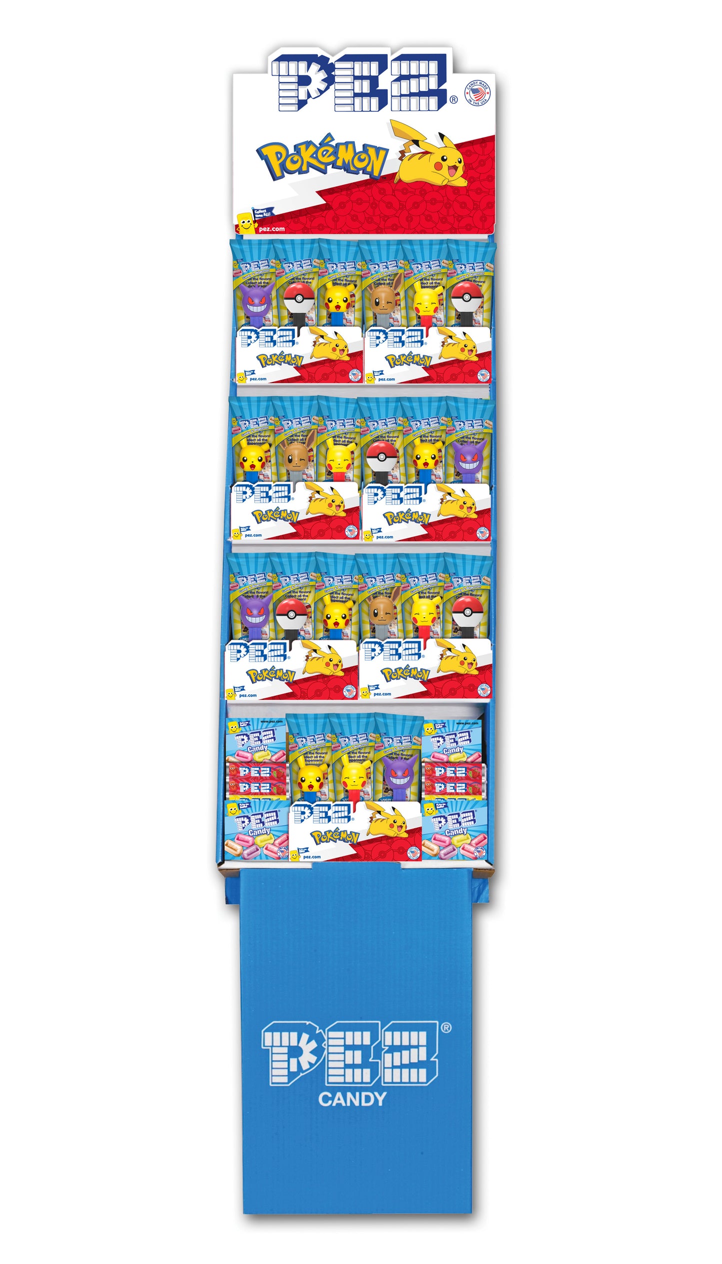 Floor Display Shipper: Pez Poly Bag - Pokemon 108ct