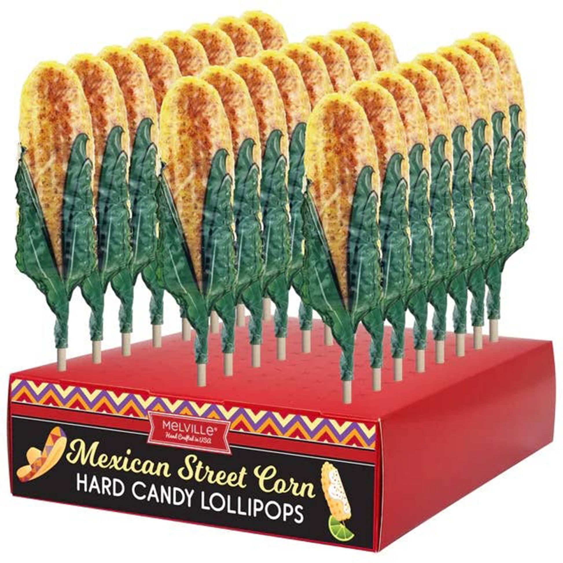 Melville Lollipops, Mexican Street Corn, 24ct Assortment