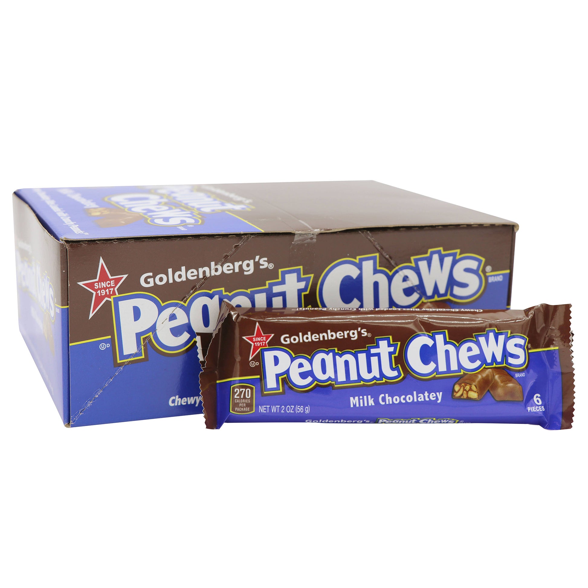 Goldenberg's Peanut Chews, Milk Chocolate, 24ct