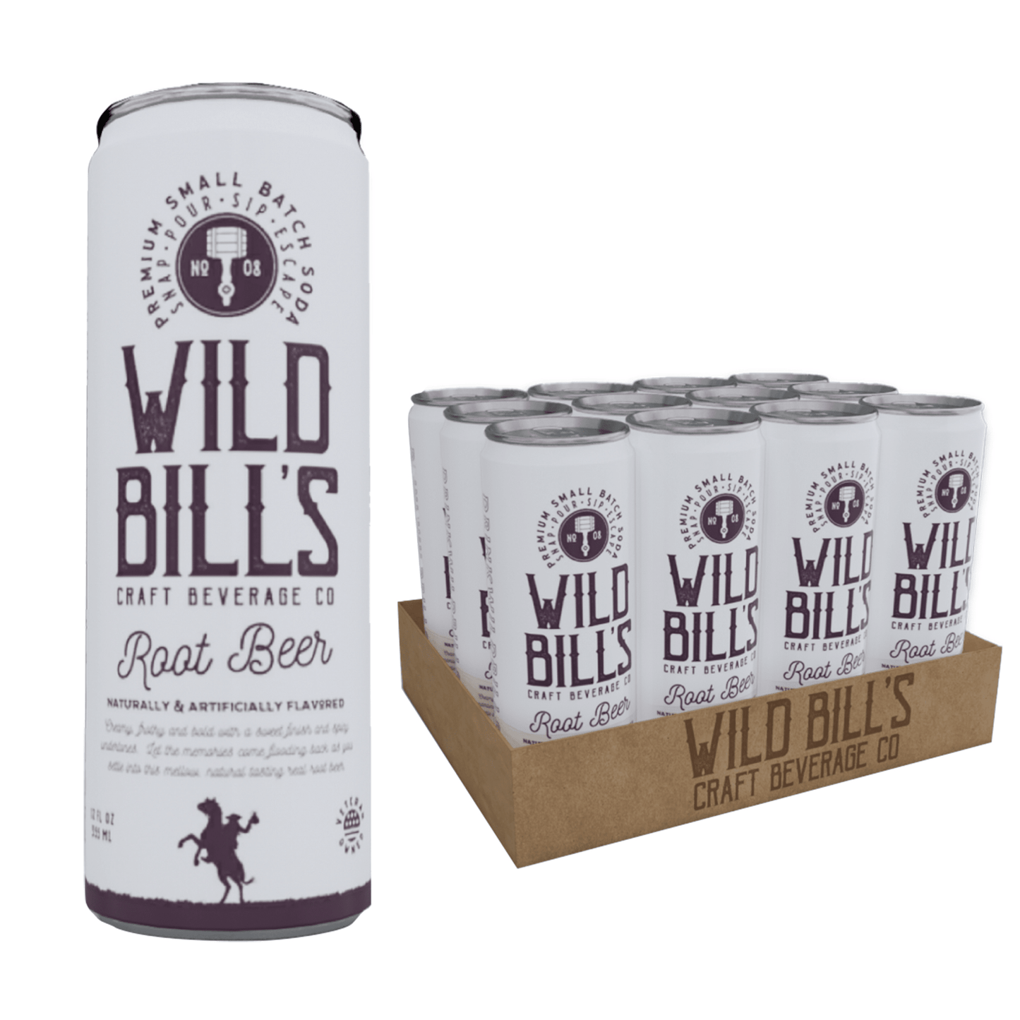 Wild Bill's Root Beer, 12oz Cans, 12ct