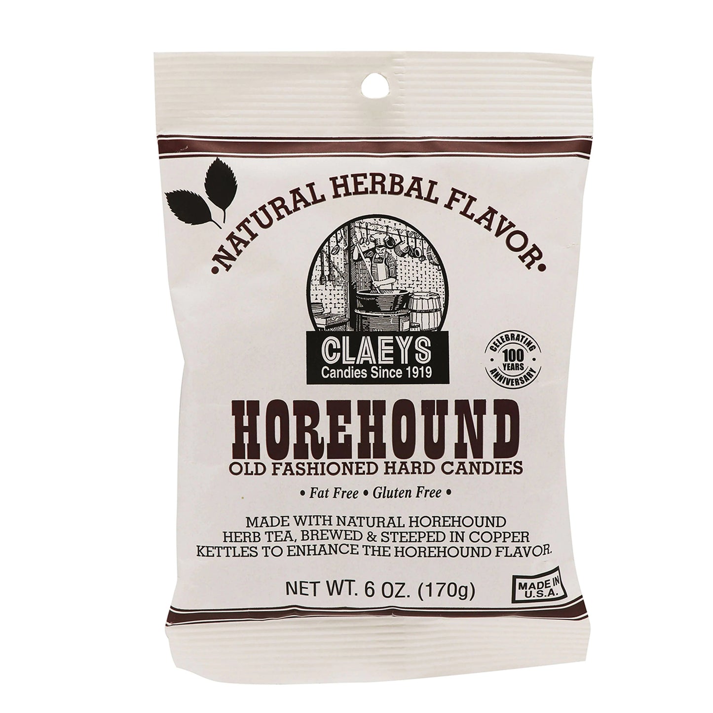 Claeys Old Fashioned Hard Candies Horehound, 6oz Bag 24ct