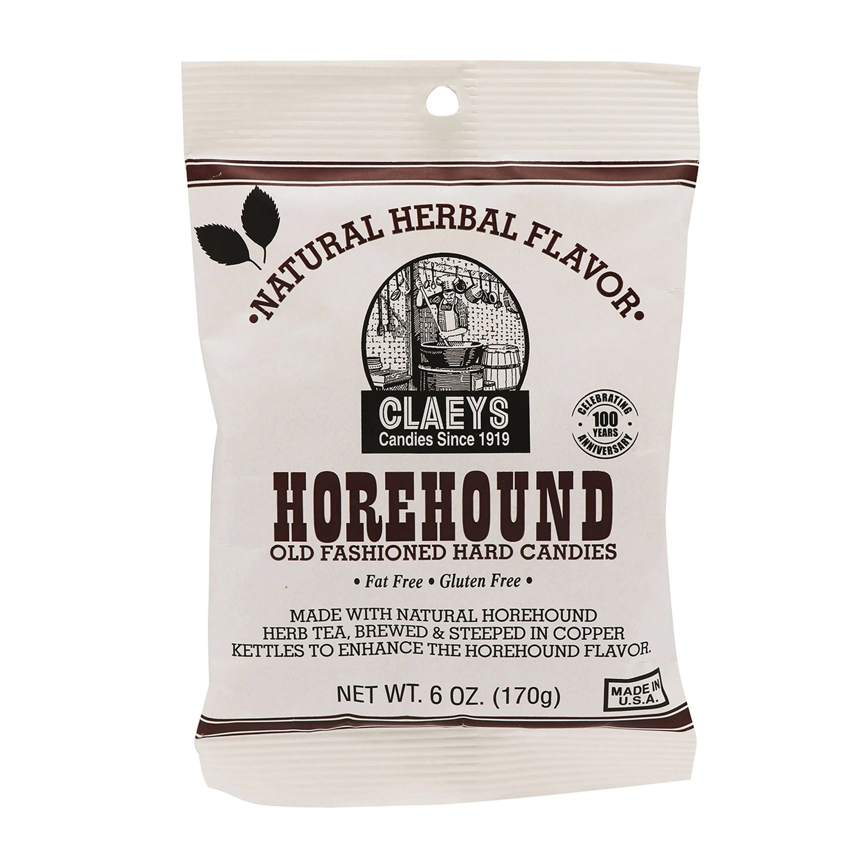 Claeys Old Fashioned Hard Candies Horehound, 6oz Bag 24ct