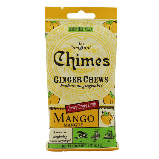 Chimes Mango Ginger Chews Candy, 12ct Case