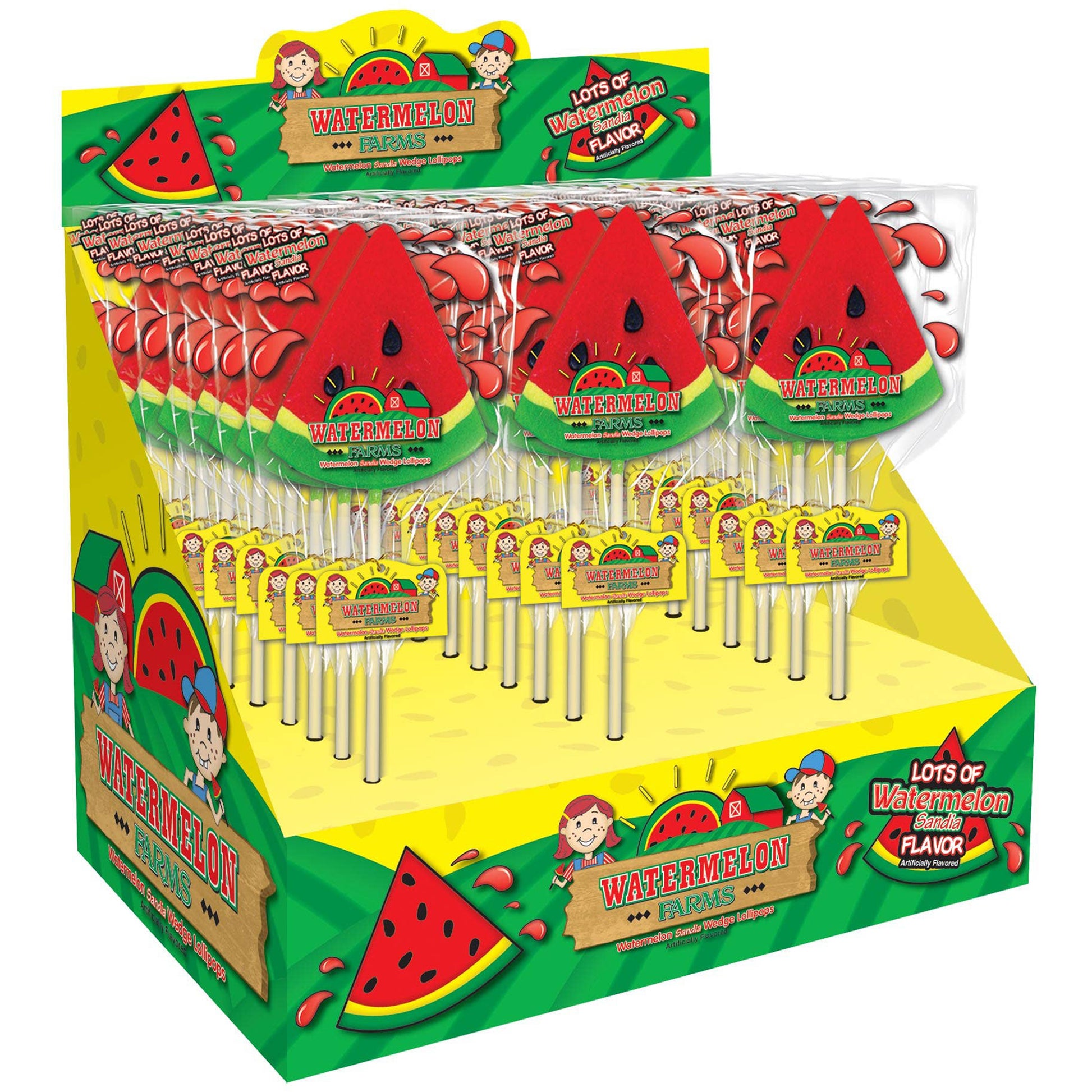Watermelon Farms, Watermelon Lollipops, 2.12oz, 24ct