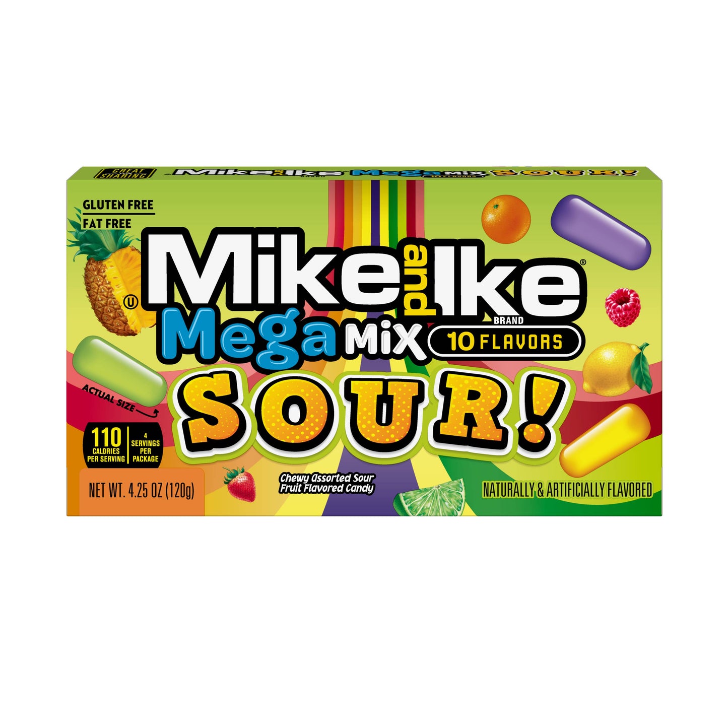 Mike & Ike Mega Mix Sours 4.25oz Theater Box, 12ct