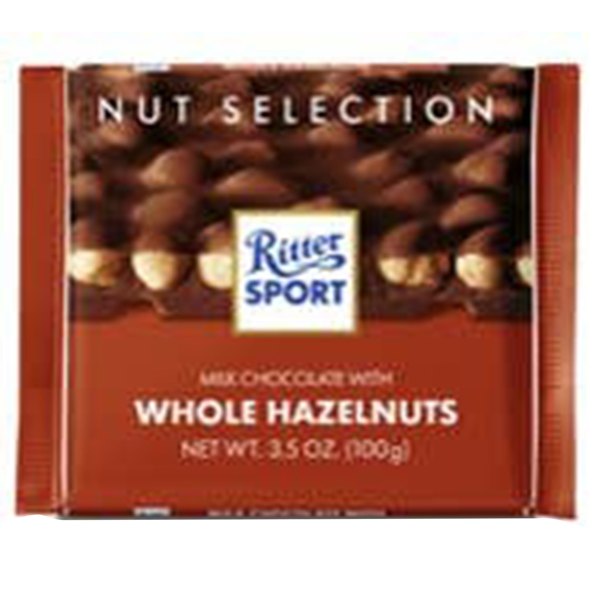 Ritter Sport, Milk Choc w/Whole Hazelnuts, 3.5oz, 10ct