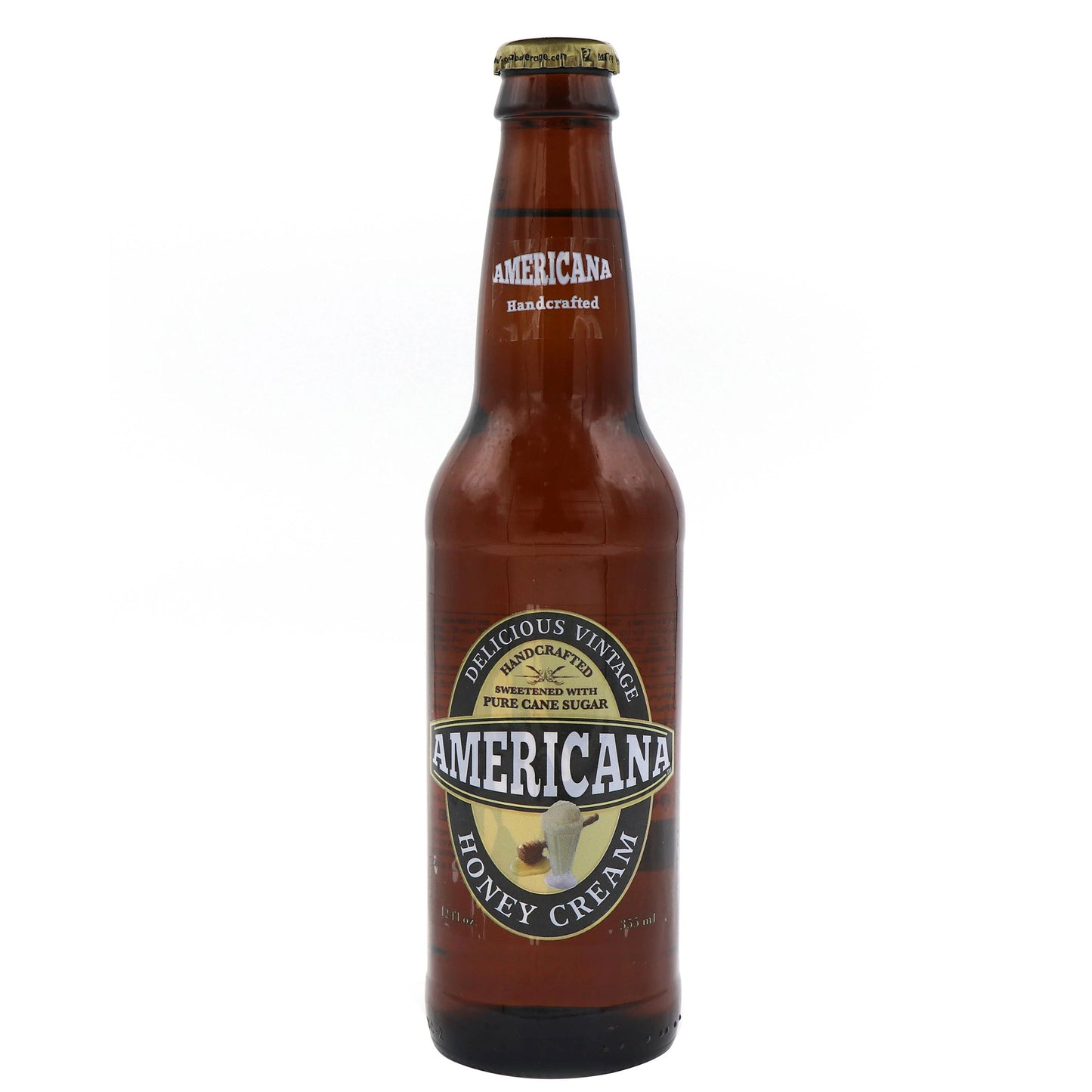 Americana Honey Cream Soda, 12oz Glass Bottle 12ct