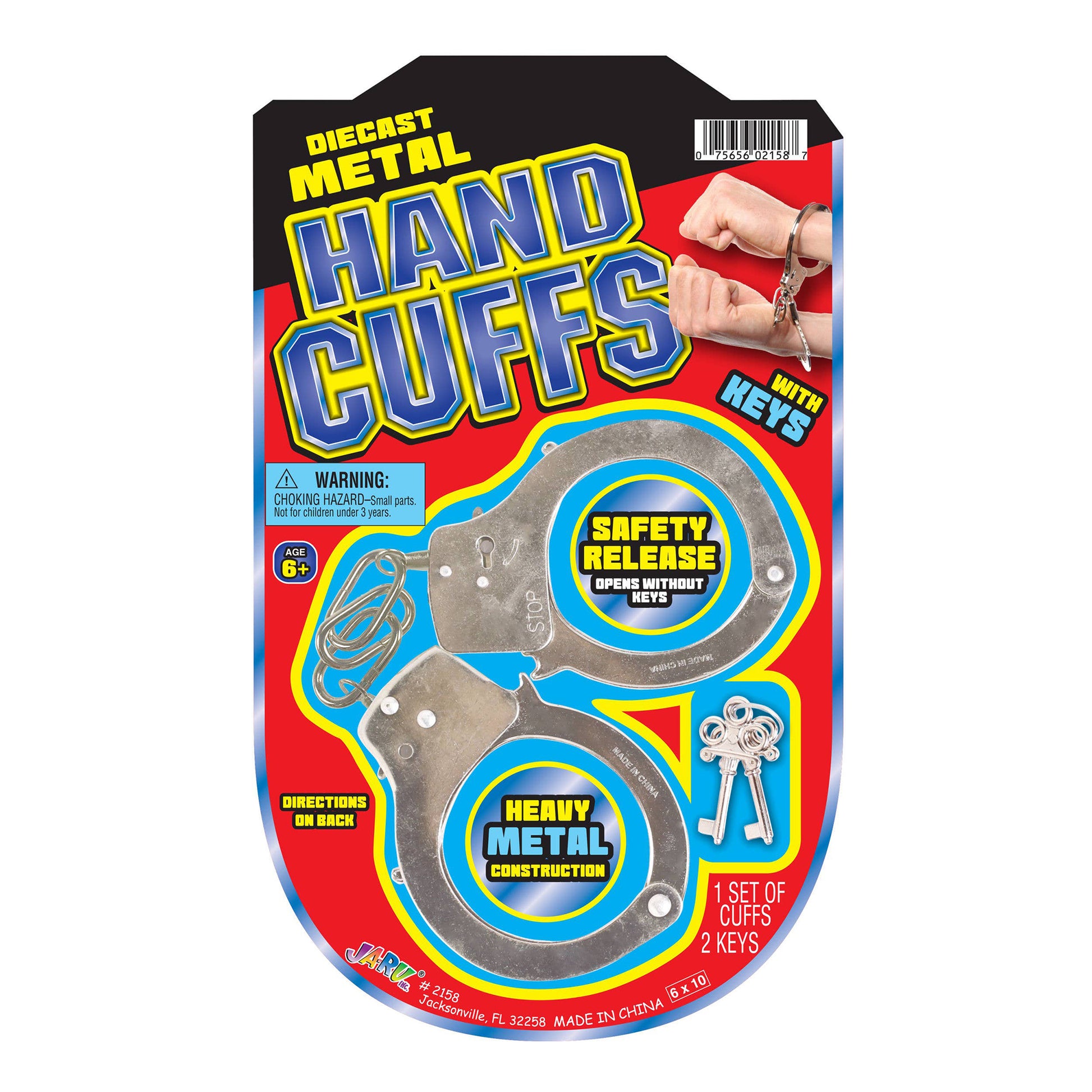 Diecast Metal Hand Cuffs, 12ct