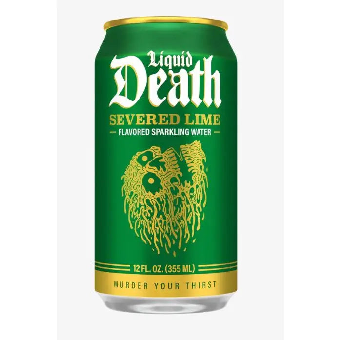 Liquid Death Severed Lime Sparkling Water 12oz, 6ct
