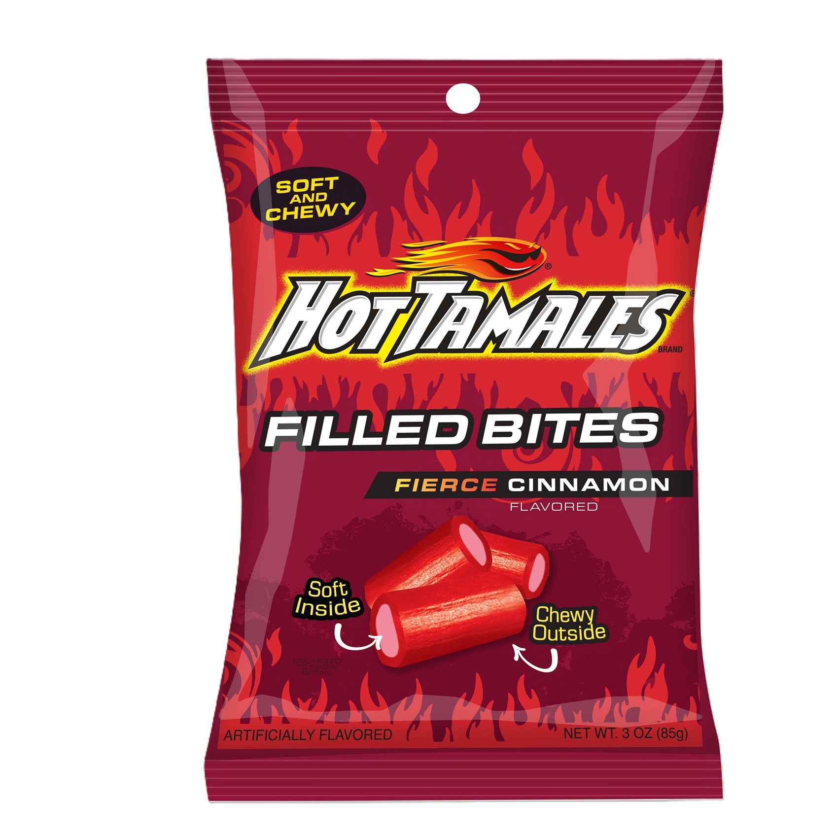 Hot Tamales Filled Bites, 3oz Bag, 12ct