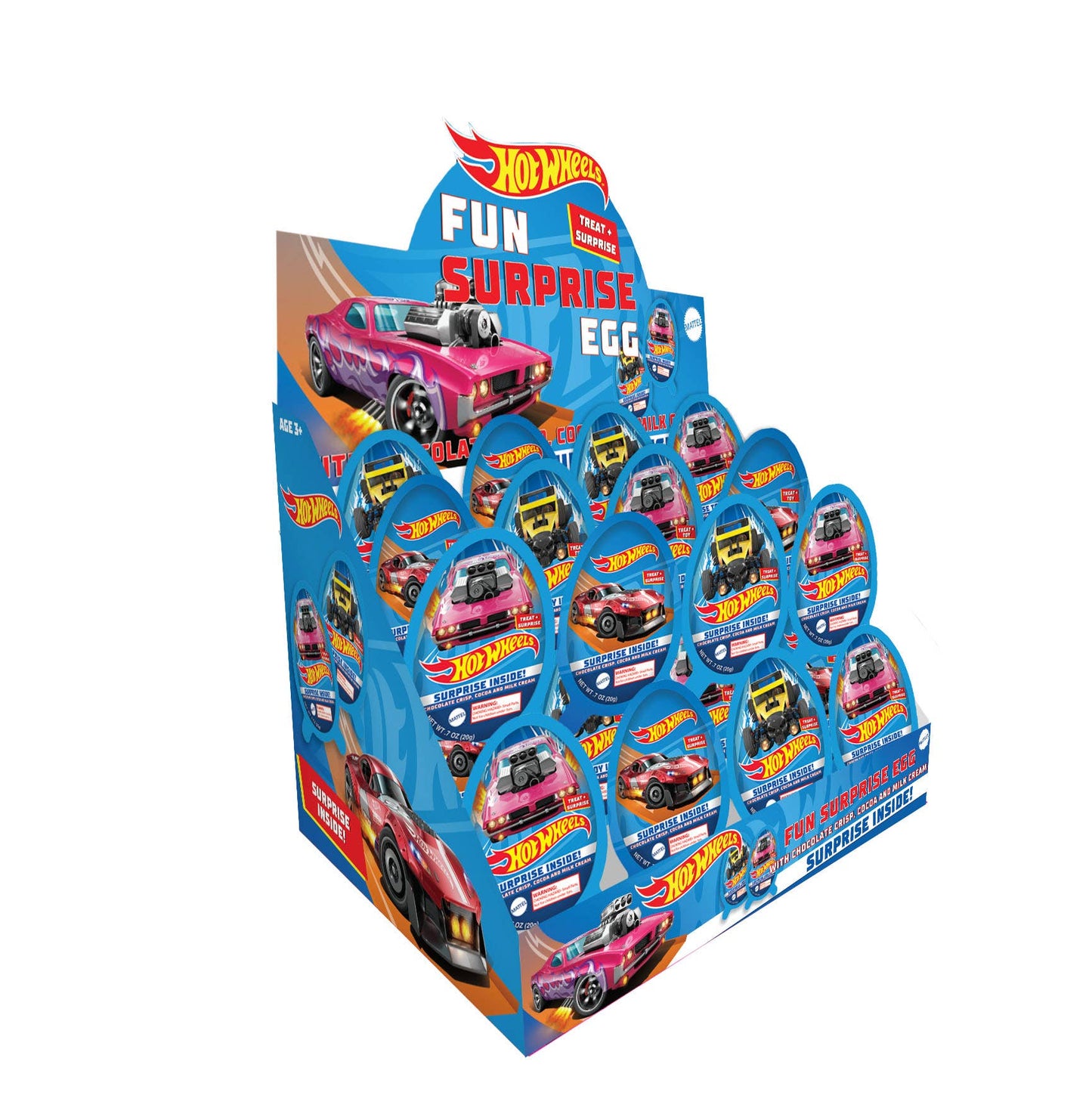 Hot Wheels Fun Surprise Egg, 24ct Display 