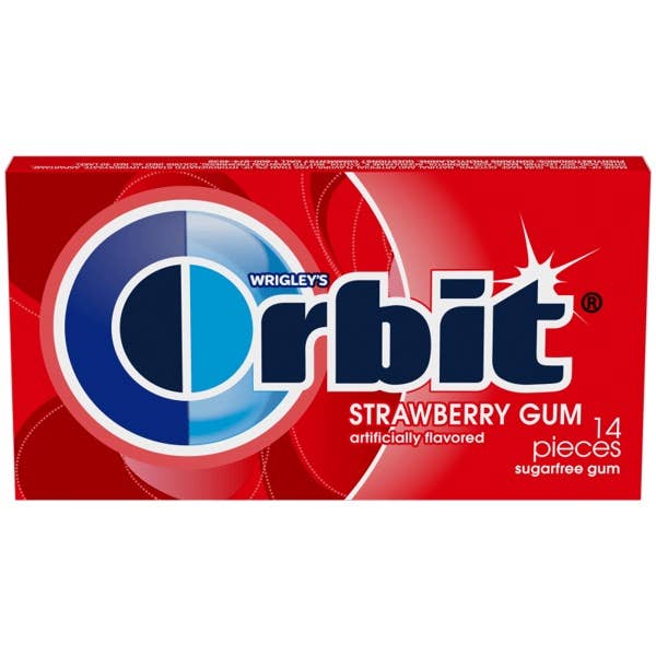 Orbit Sugar Free 14pc Strawberry Gum, 12ct