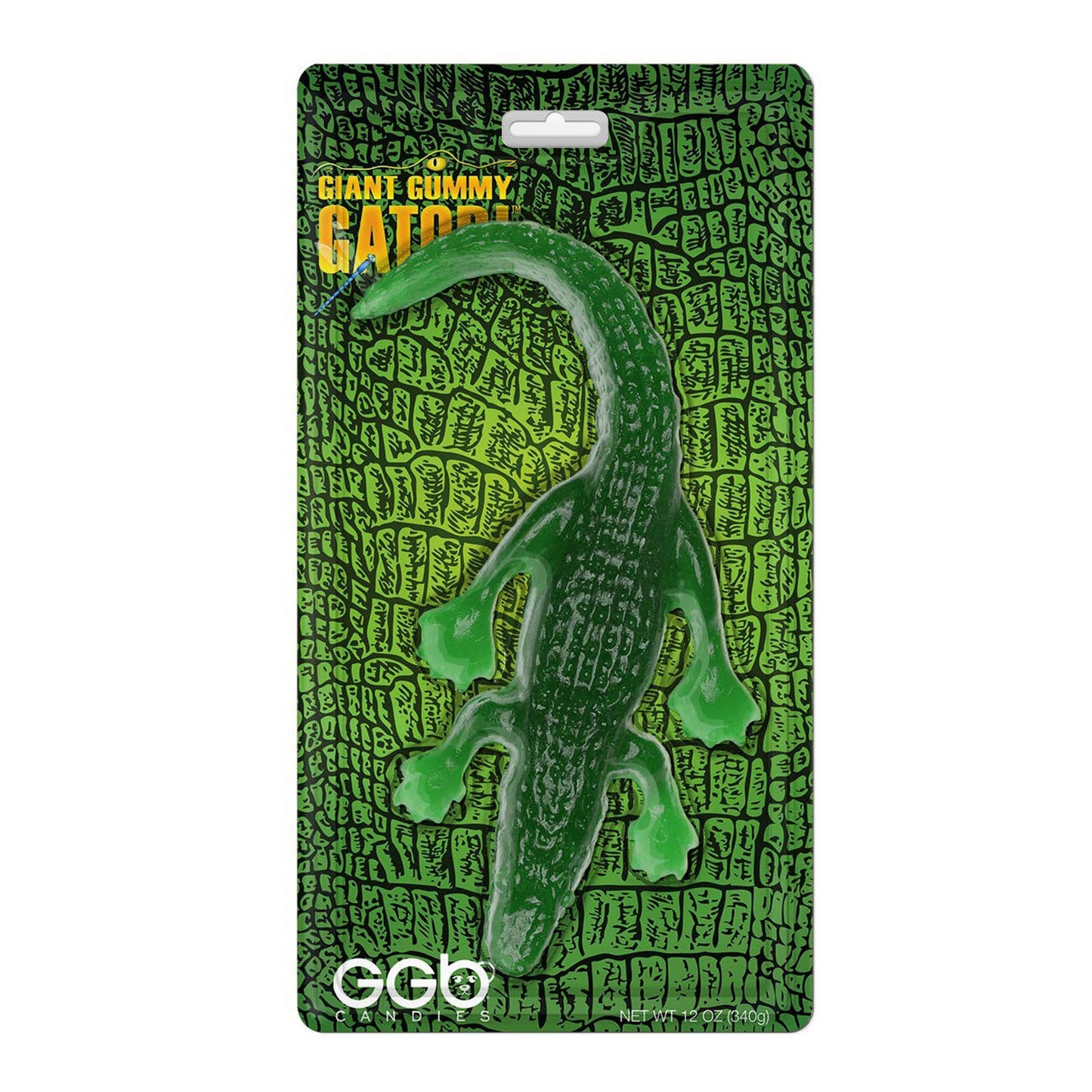 Giant Gummy Gator, Green Apple,12oz, 12ct