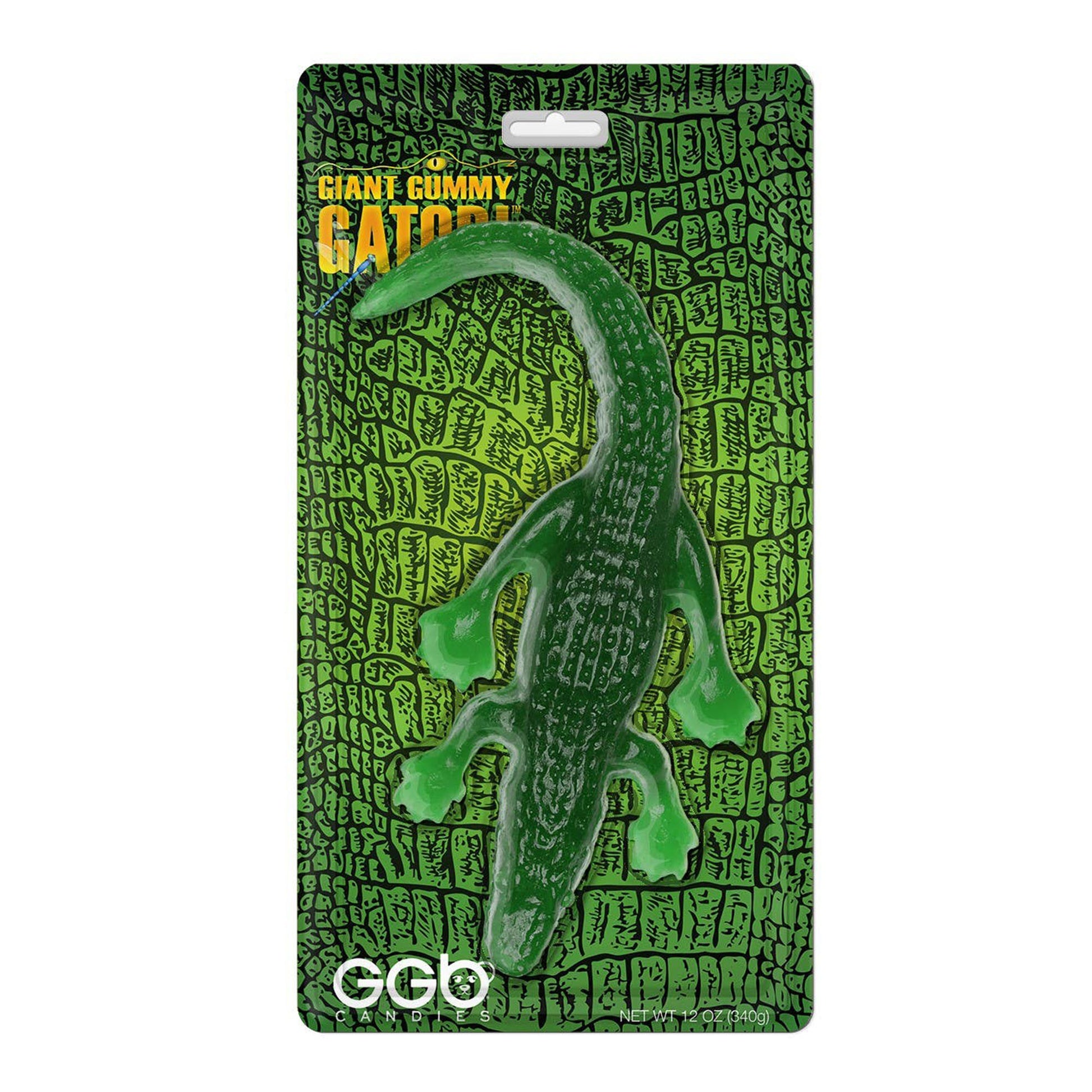 Giant Gummy Gator, Green Apple,12oz, 12ct