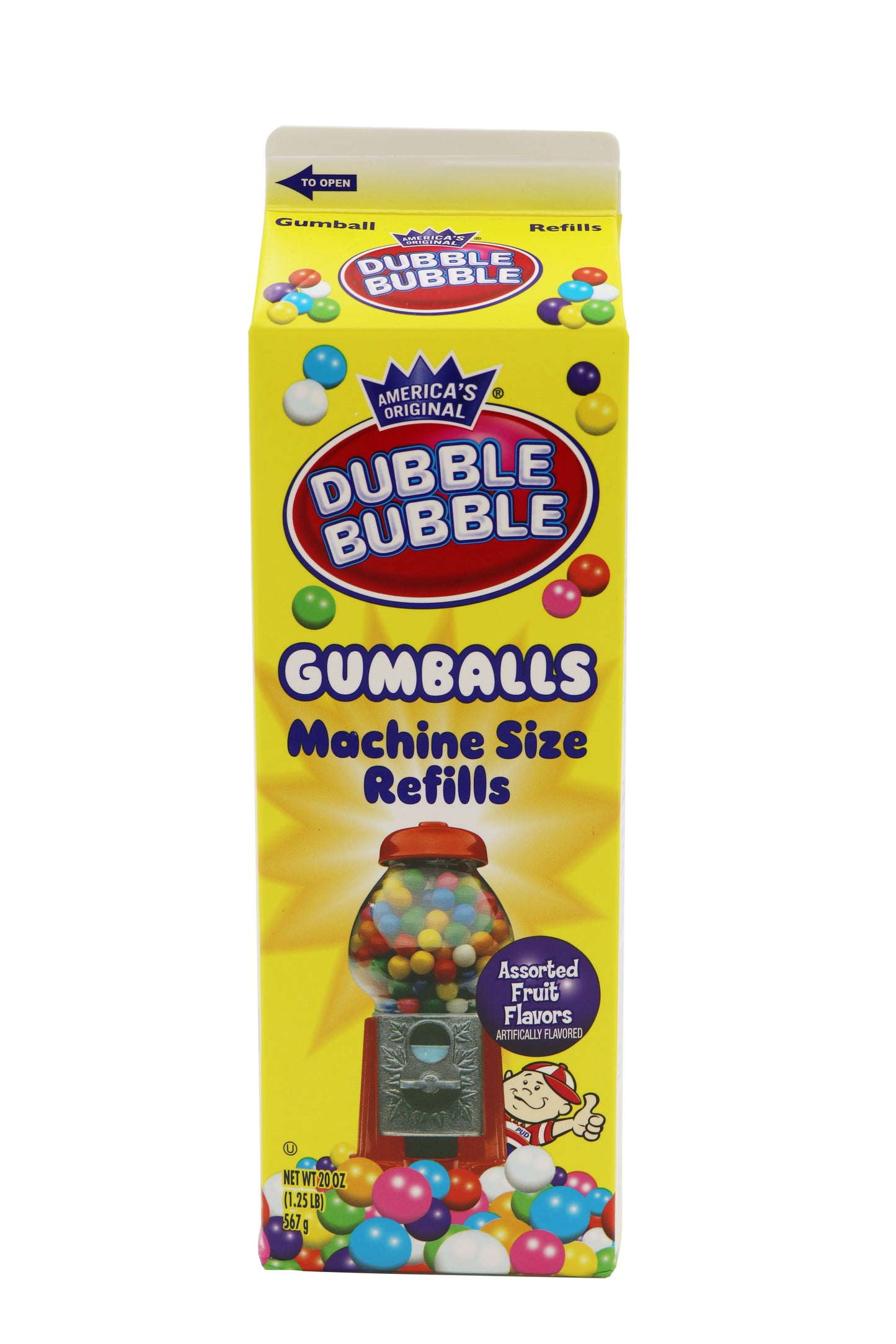 Dubble Bubble Mini Gumball Refill 20oz Carton Case, 24ct