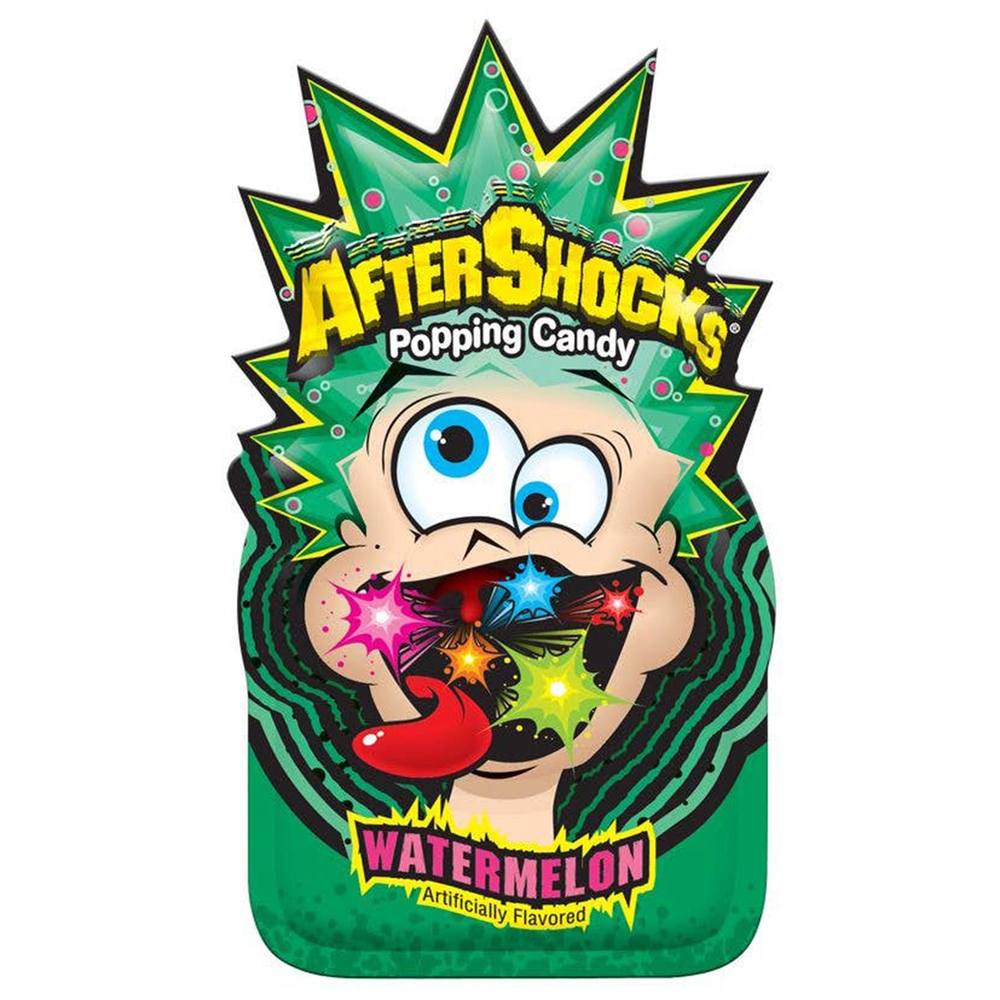 Aftershocks Popping Candy .33oz Watermelon Flavored, 24ct