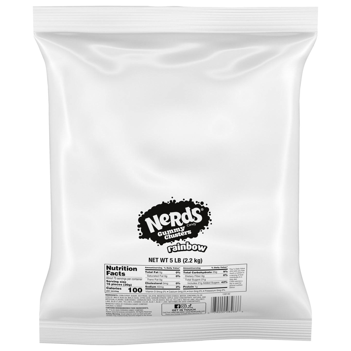 Nerds Rainbow Gummy Clusters 6/5lb Bulk Case