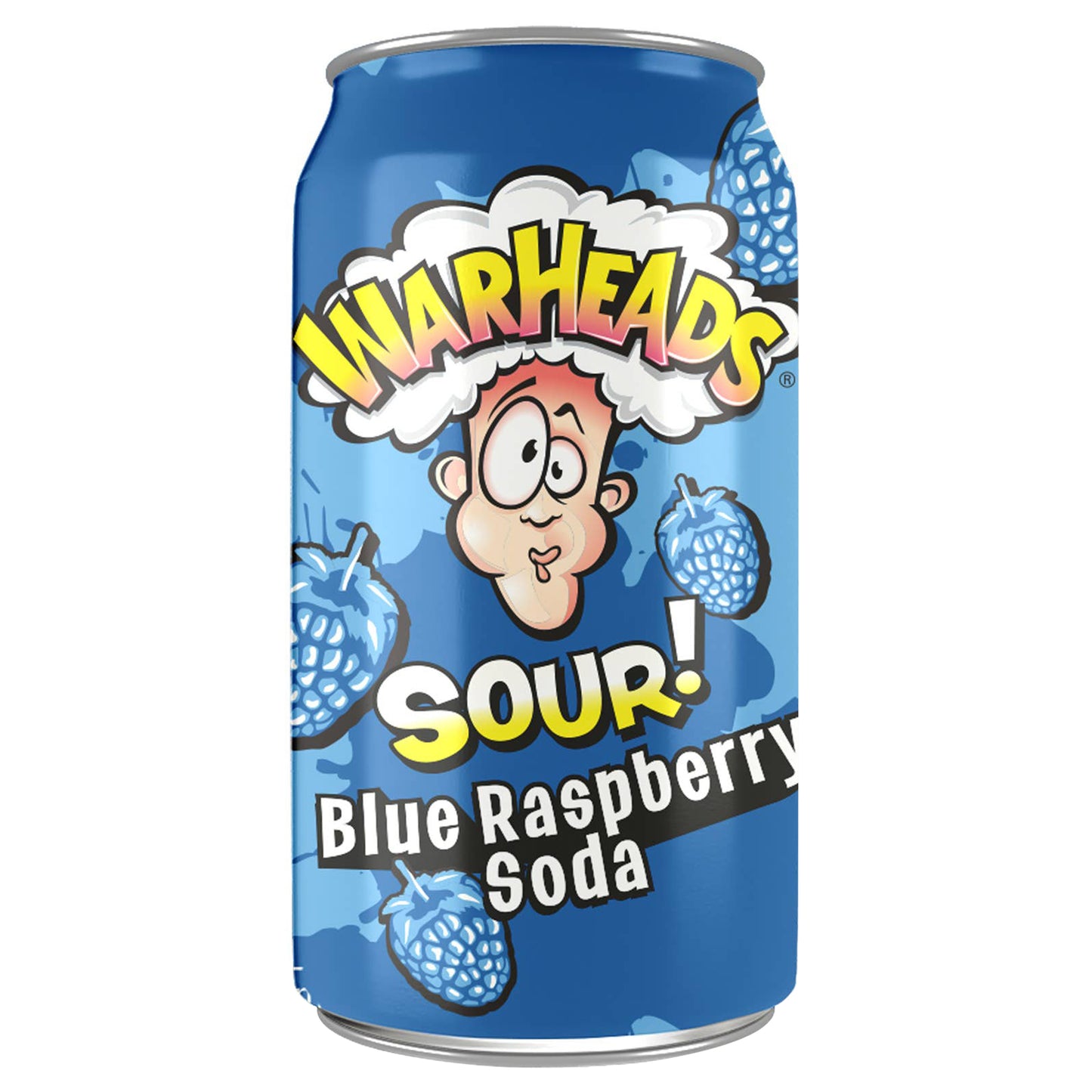 Warheads Sour! Soda - Blue Raspberry, 12oz Can