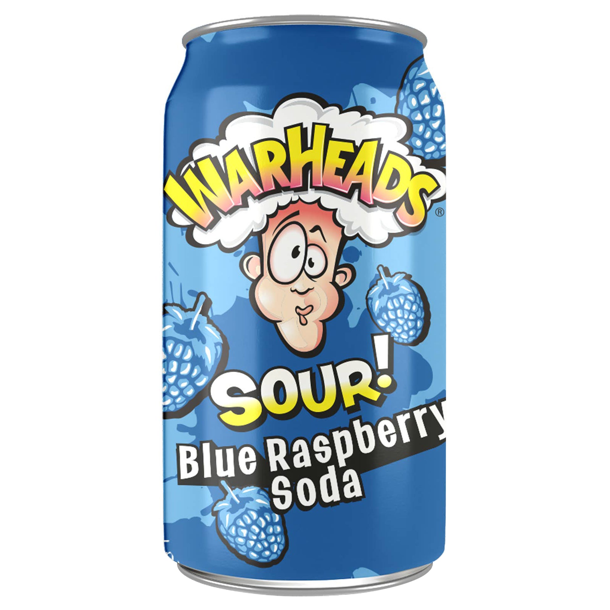 Warheads Sour! Soda - Blue Raspberry, 12oz Can
