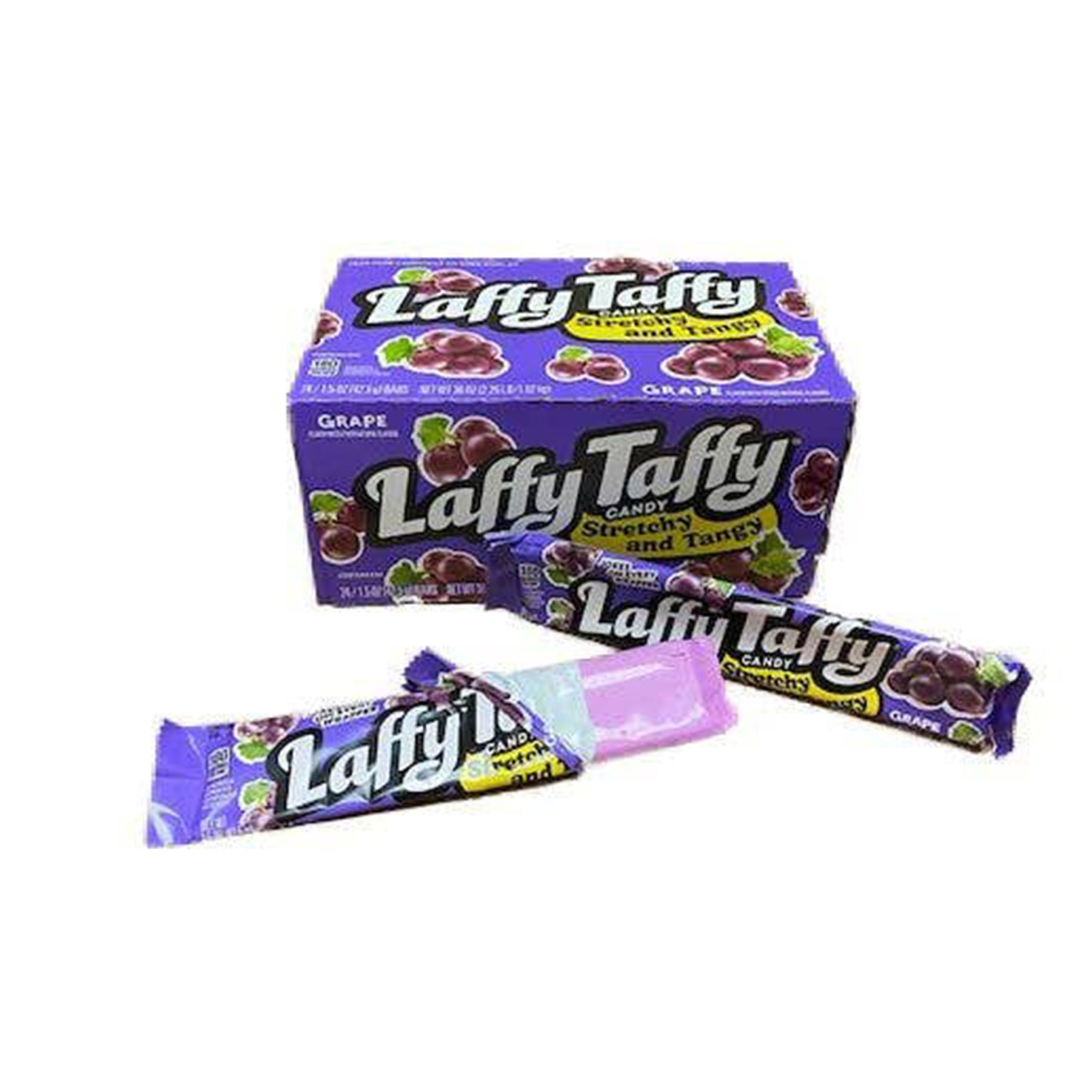 Laffy Taffy Candy 1.5oz Bar, Grape, 24ct