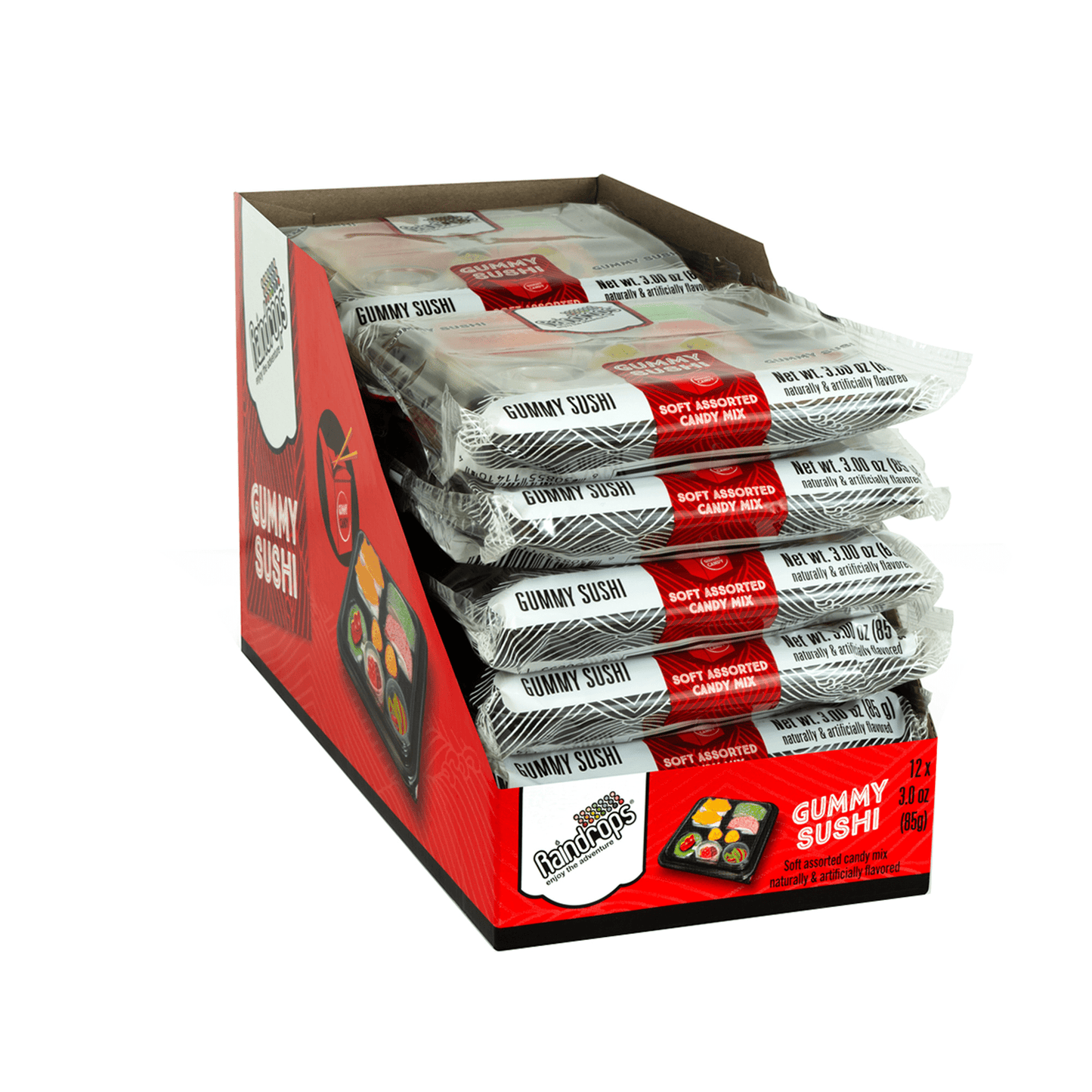 Raindrops Gummi Sushi, 3.00oz, 12ct Case