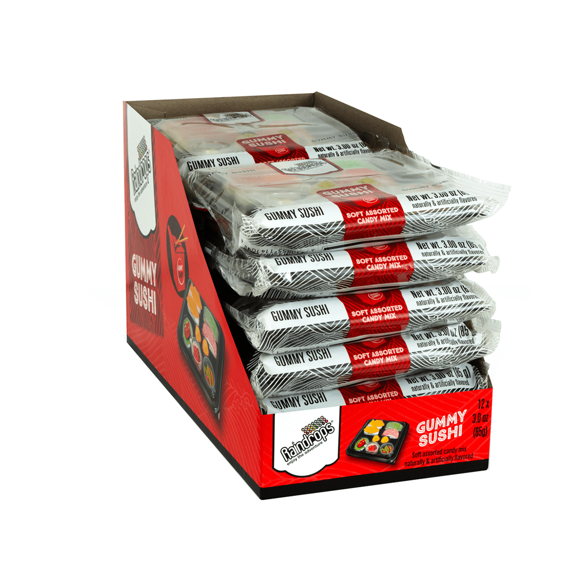 Raindrops Gummi Sushi, 3.00oz, 12ct Case
