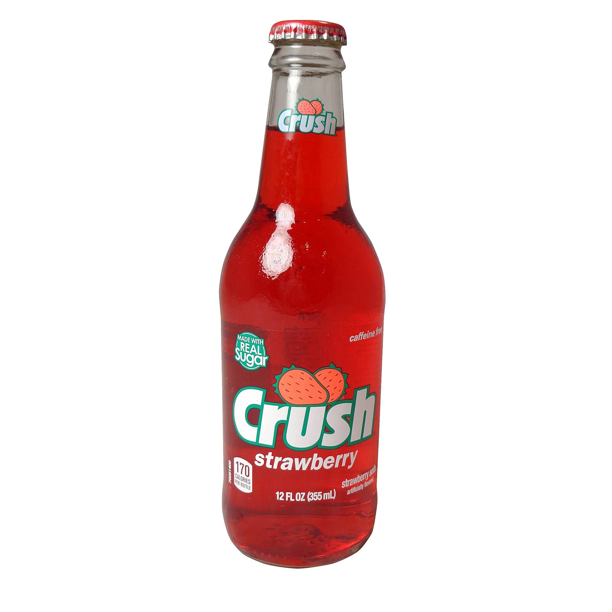 Crush Strawberry Soda, 12oz Glass Bottle 12ct