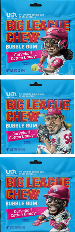 Big League Chew, Cotton Candy Bubble Gum, 12ct