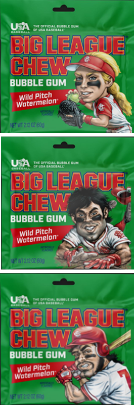Big League Chew, Watermelon Bubble Gum, 12ct