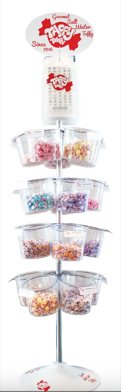 Salt Water Taffy Bucket Display w/32 bags of Taffy